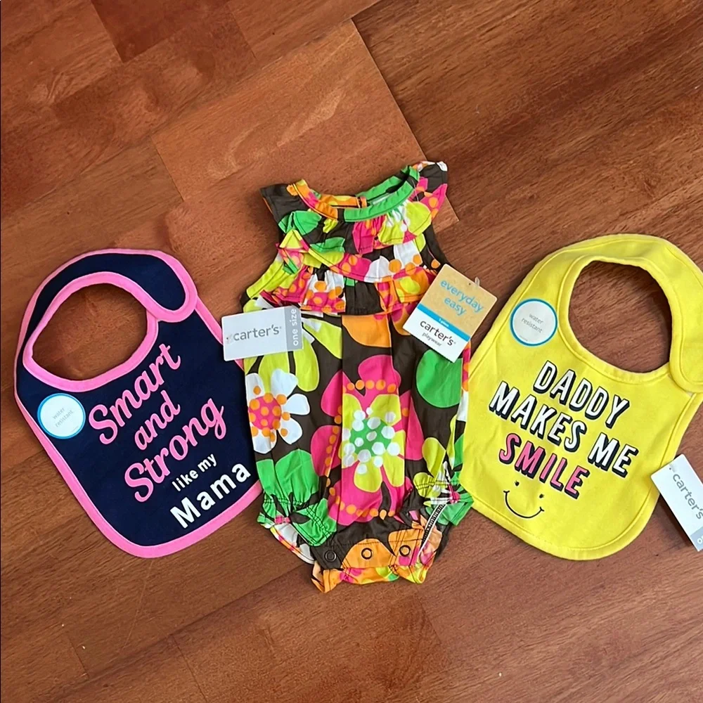 Carter's Baby Bib and Bodysuit